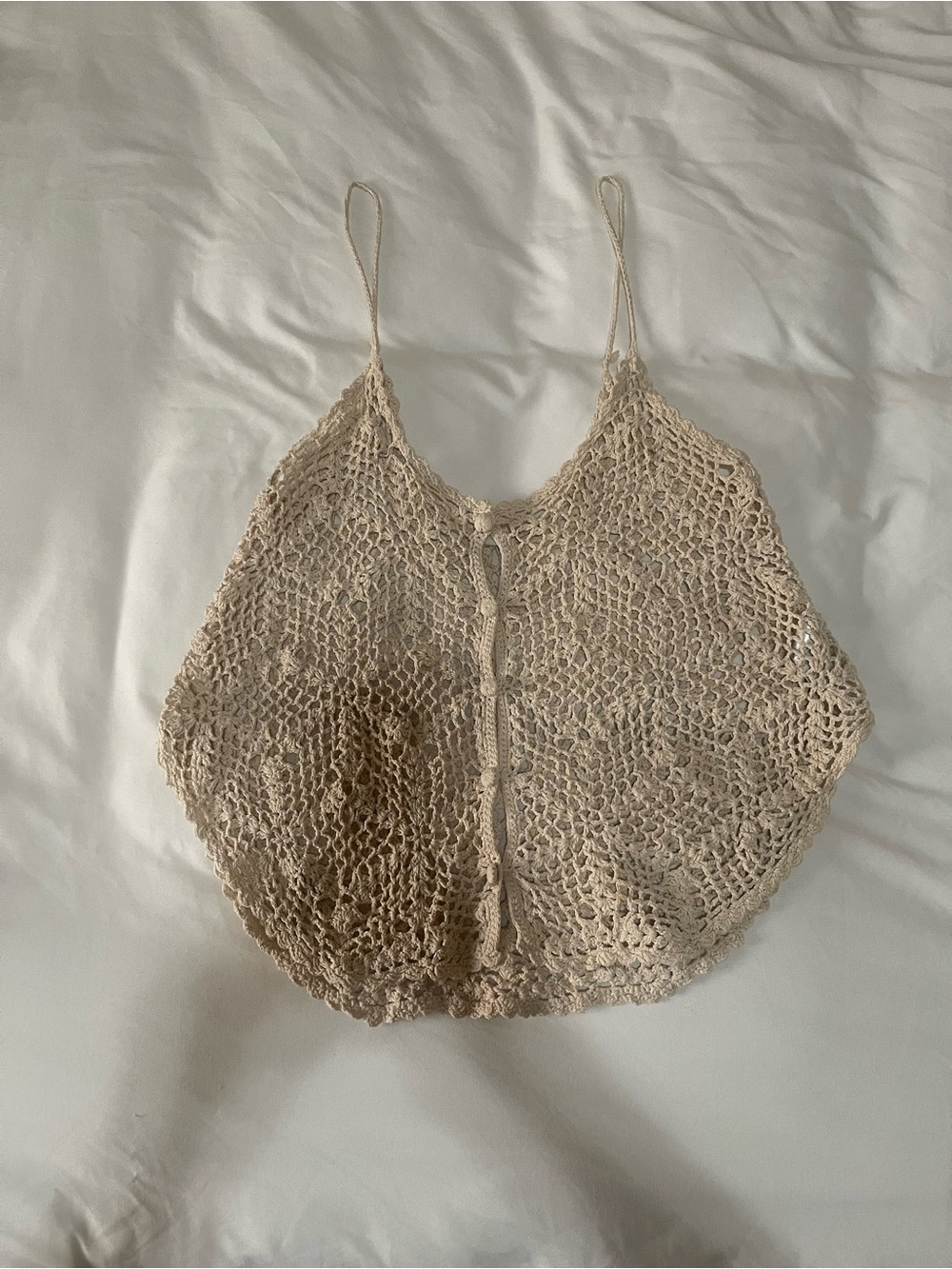 Forever 21 Cream Crochet Camisole Tank